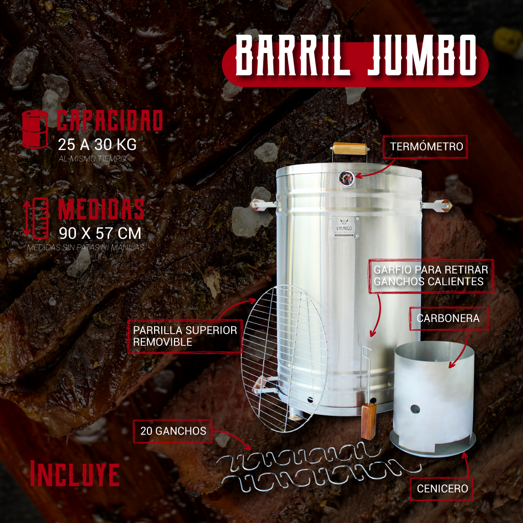 Barril Asador Eco Jumbo 30 Kg