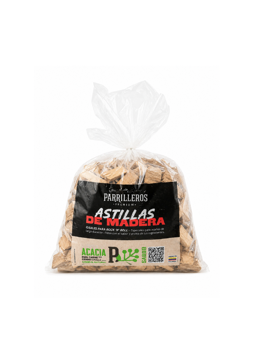 Astillas de Madera para Ahumado Premium Acacia | Sabor Natural para Carnes, Cerdo y Pollo