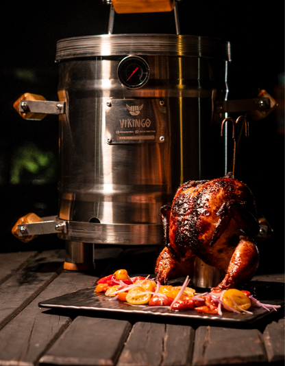 Combo Barril Asador Mediano con Termometro Inteligente