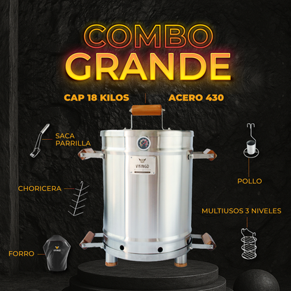 Combo Barril Asador Grande