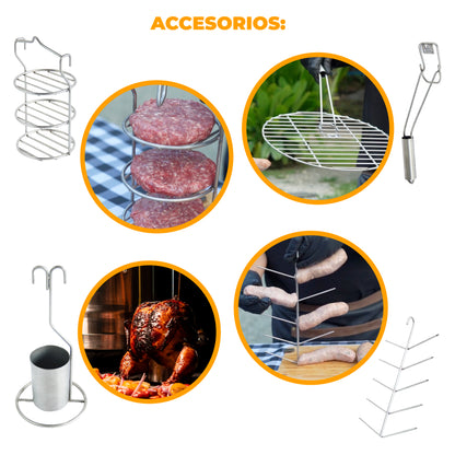 Combo Guerrero Barril Asador Mediano de 28 Lb