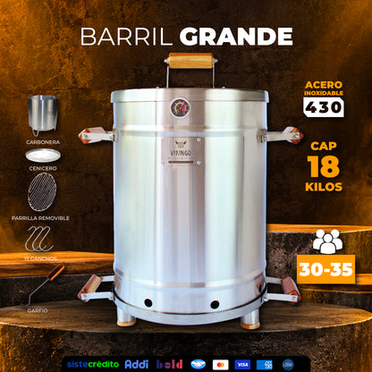 Barril Asador Grande 38 Lb | Barriles asadores