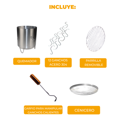 Barril Asador Eco Mediano de 28 Lb | Barril Vikingo