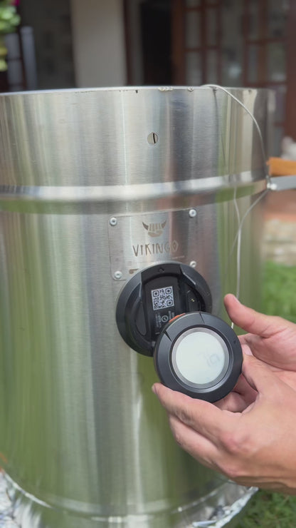 Combo Barril Asador Mediano con Termometro Inteligente